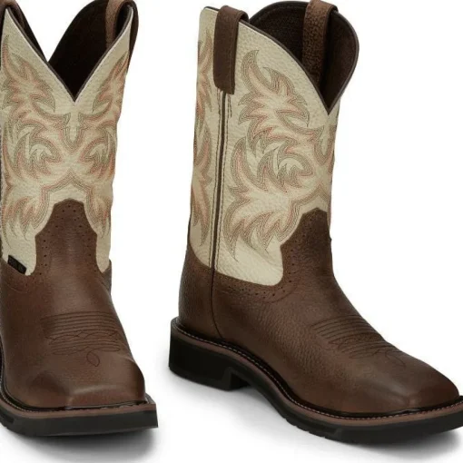 Justin Men's Driller 11" Steel Toe Western Work Boot -Copper- SE4684