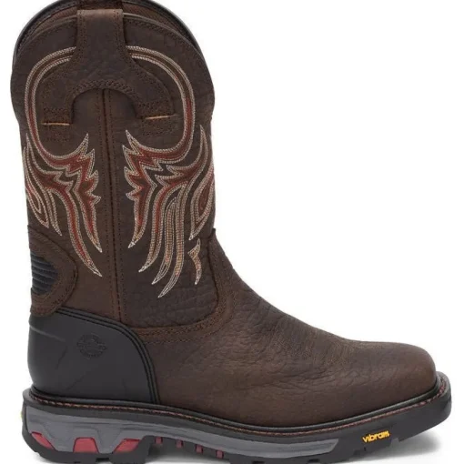 Justin Men's Driscoll 11" Western Work Boot - Pecan Brown - WK2110