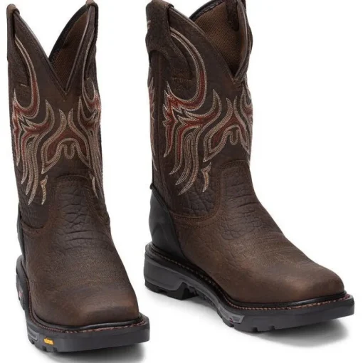 Justin Men's Driscoll 11" Western Work Boot - Pecan Brown - WK2110