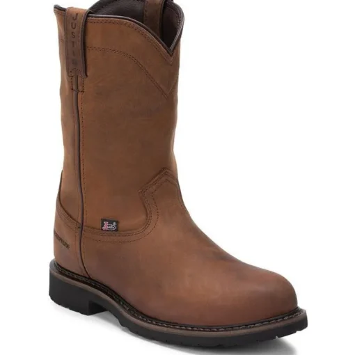 Justin Men's Drywall 10" Steel Toe WP Western Work Boot -Brown- SE4961
