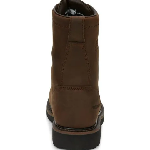 Justin Men's Drywall 8" Steel Toe WP Western Work Boot -Brown- SE961