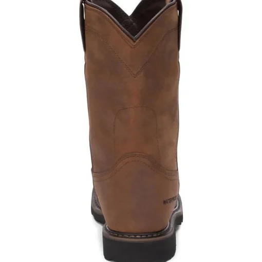 Justin Men's Drywall 10" Steel Toe WP Western Work Boot -Brown- SE4961