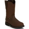 Justin Men's Drywall 10" Waterproof Western Work Boot -Brown- SE4960