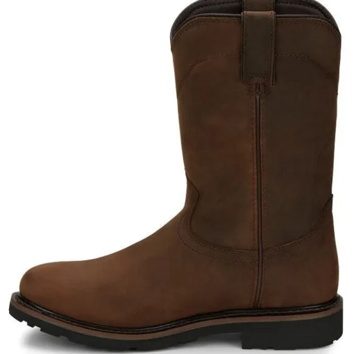 Justin Men's Drywall 10" Waterproof Western Work Boot -Brown- SE4960