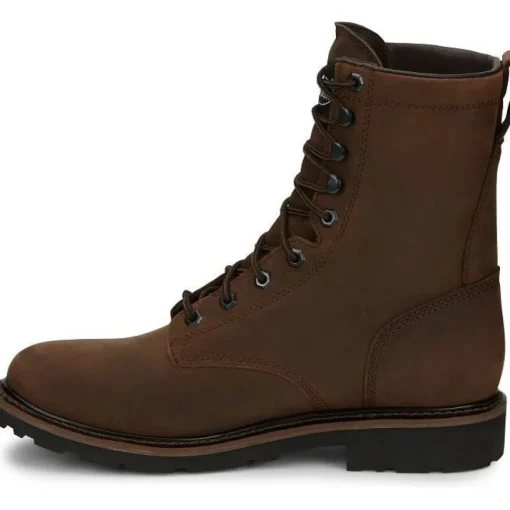 Justin Men's Drywall 8" Waterproof Work Boot -Brown- SE960