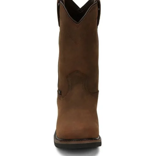 Justin Men's Drywall 10" Waterproof Western Work Boot -Brown- SE4960