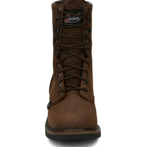 Justin Men's Drywall 8" Waterproof Work Boot -Brown- SE960