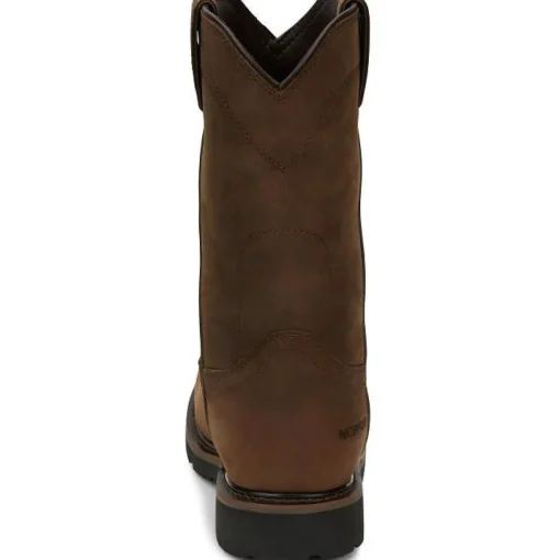 Justin Men's Drywall 10" Waterproof Western Work Boot -Brown- SE4960