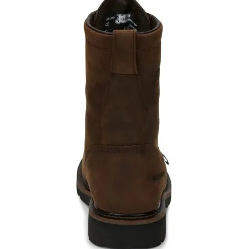 Justin Men's Drywall 8" Waterproof Work Boot -Brown- SE960