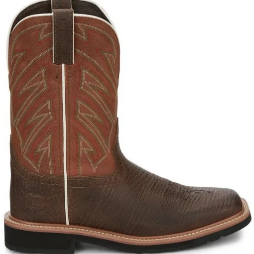 Justin Men's Electrician 11" Western Work Boot - Brown - SE4560