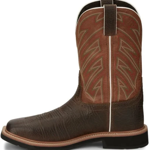 Justin Men's Electrician 11" ST Western Work Boot -Brown- SE4561