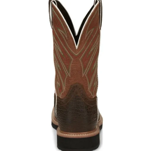 Justin Men's Electrician 11" ST Western Work Boot -Brown- SE4561