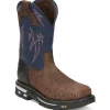 Justin Men's Frontline Hiviz 11" WP Comp Toe Western Work Boot -Brown- CR2153