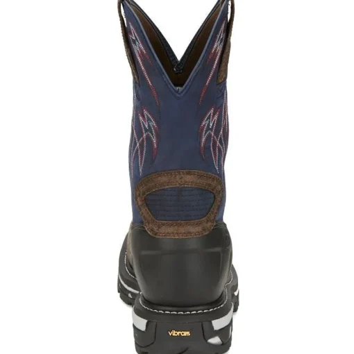 Justin Men's Frontline Hiviz 11" WP Comp Toe Western Work Boot -Brown- CR2153