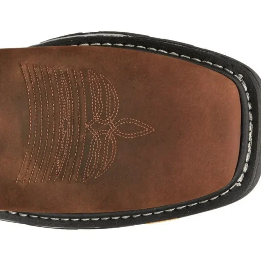 Justin Men's Frontline Hiviz 11" WP Western Work Boot -Brown- CR2151