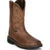 Justin Men's Handler 11" CT Western Work Boot -Brown- SE4824
