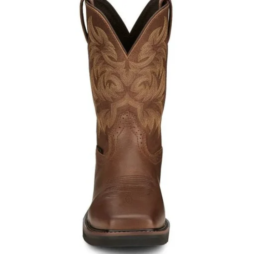 Justin Men's Handler 11" CT Western Work Boot -Brown- SE4824