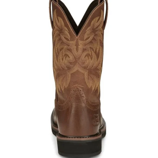 Justin Men's Handler 11" CT Western Work Boot -Brown- SE4824