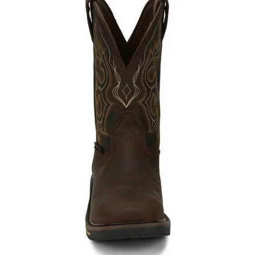 Justin Men's Joist 11" Comp Toe Western Work Boot - Brown - SE4625