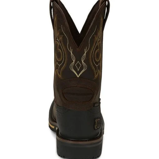 Justin Men's Joist 11" Comp Toe Western Work Boot - Brown - SE4625