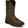 Justin Men's Keavan 11" ST Met Guard Western Work Boot -Brown- SE4570