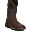 Justin Men's Nitread 11" Nano Comp Toe Western Work Boot -Brown- CR3204
