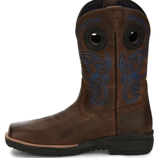 Justin Men's Nitread 11" Nano Comp Toe Western Work Boot -Brown- CR3204