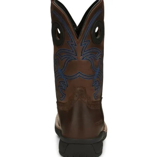 Justin Men's Nitread 11" Nano Comp Toe Western Work Boot -Brown- CR3204