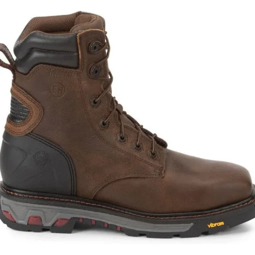 Justin Men's Pipefitter 8" Steel Toe Western Work Boot - Brown - WK200