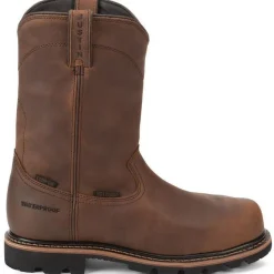 Justin Men's Pulley 10" Comp Toe WP Western Work Boot -Brown- WK4630
