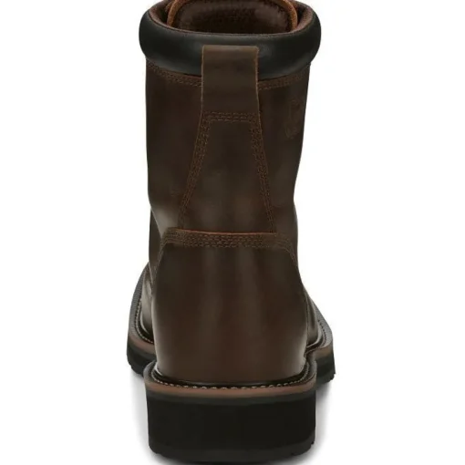 Justin Men's Pulley 8" Lace Western Work Boot -Brown- SE681