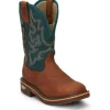 Justin Men's Resistor 11" Nano CT Western Work Boot -Blue - CR4010