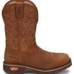 Justin Men's Resistor 11" Nano Comp Toe Western Work Boot -Brown- CR4016