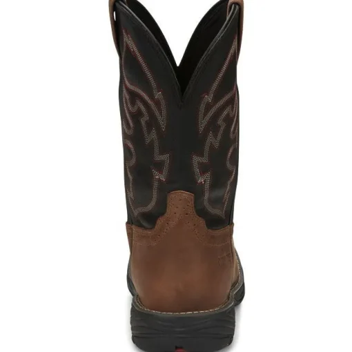 Justin Men's Rush 11" Comp Toe Western Work Boot -Tan- WK4337