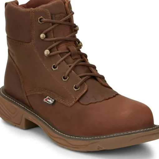 Justin Men's Rush 6" Nano CT WP Western Work Boot -Brown- SE466