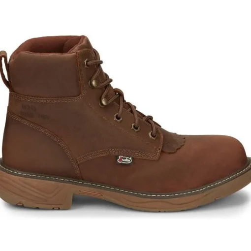 Justin Men's Rush 6" Nano CT WP Western Work Boot -Brown- SE466