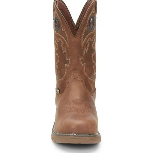 Justin Men's Rush 11" Nano CT Western Work Boot -Brown- SE4334
