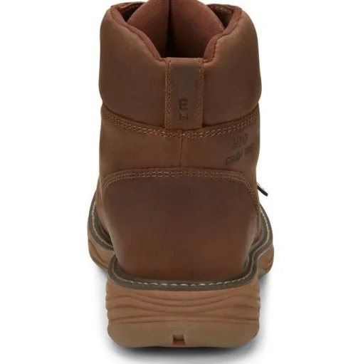 Justin Men's Rush 6" Nano CT WP Western Work Boot -Brown- SE466