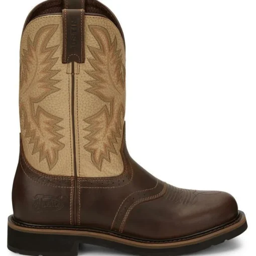 Justin Men's Superintendent 11" Western Work Boot -Brown- SE4660