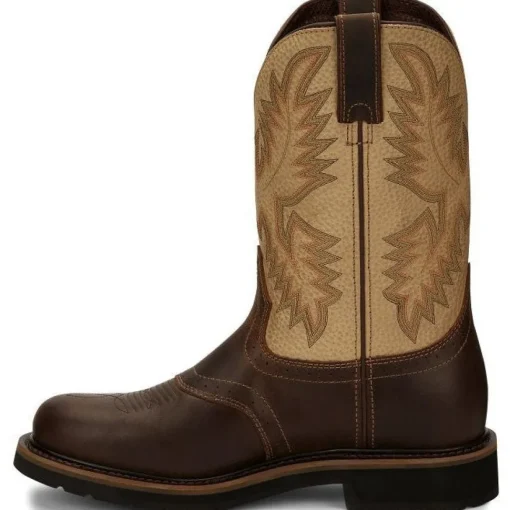 Justin Men's Superintendent 11" Western Work Boot -Brown- SE4660