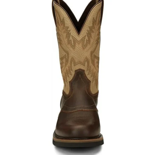 Justin Men's Superintendent 11" Western Work Boot -Brown- SE4660
