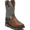 Justin Men's Tanker 11" Steel Toe Western Work Boot -Brown- WK2102