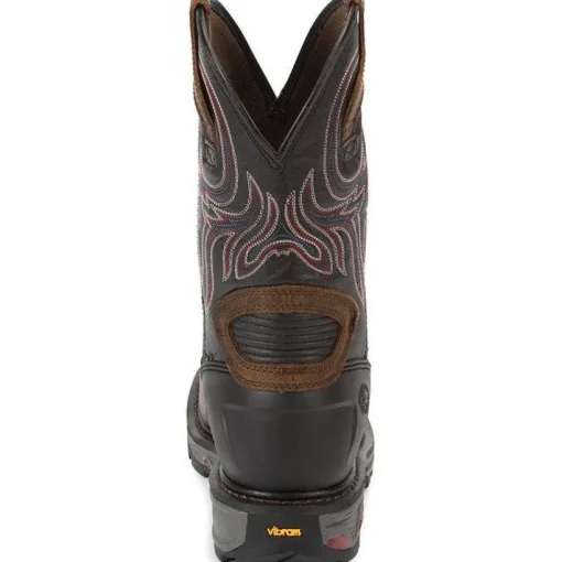 Justin Men's Tanker 11" Steel Toe Western Work Boot -Brown- WK2104