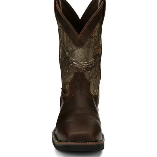 Justin Men's Trekker 11" CT WP Western Work Boot -Brown- SE4677