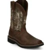 Justin Men's Trekker 11" Waterproof Western Work Boot - Realtree - SE4676