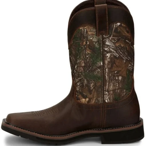 Justin Men's Trekker 11" Waterproof Western Work Boot - Realtree - SE4676