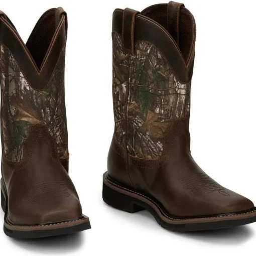 Justin Men's Trekker 11" Waterproof Western Work Boot - Realtree - SE4676