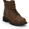 Justin Women's Katerina 6" Steel Toe Western Work Boot -Brown- GY985