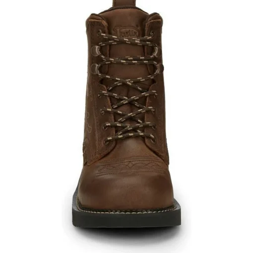 Justin Women's Katerina 6" Steel Toe Western Work Boot -Brown- GY985
