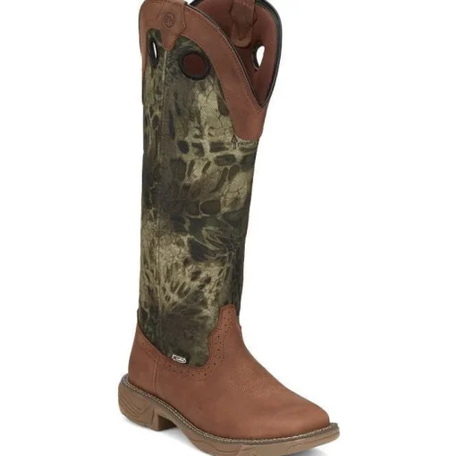 Justin Women's Rush Strike 17" Western Work Boot -Brown- SE4361